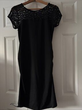 Seraphine Black Lace Maternity Dress